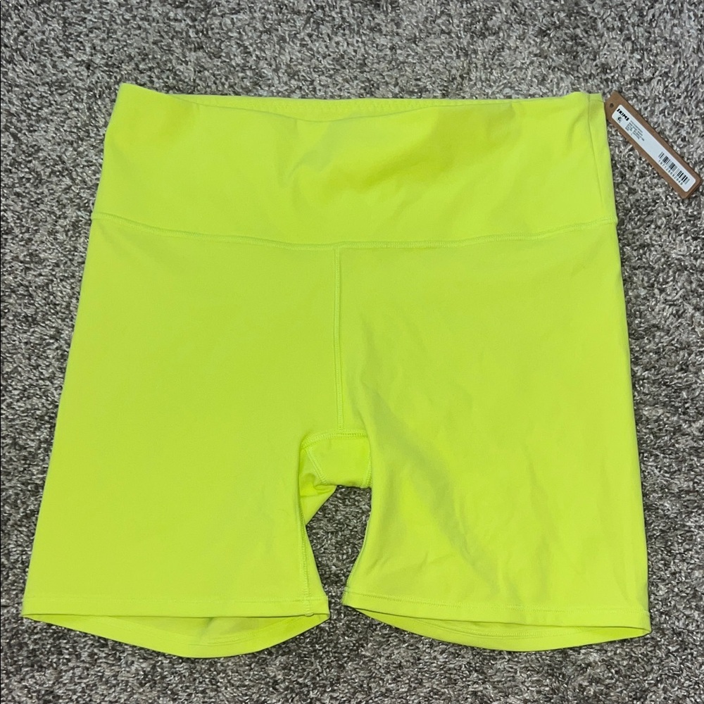 NWT SKIMS Fits Everybody Neon Yellow Daffodil High Waist Shorts